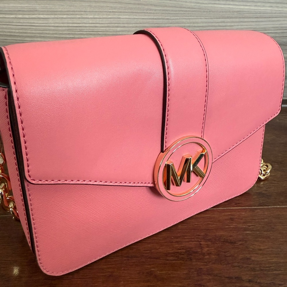 Michael Kors Carmen Medium Convertible Shoulder Bag Tea Rose - Picture 7 of 8